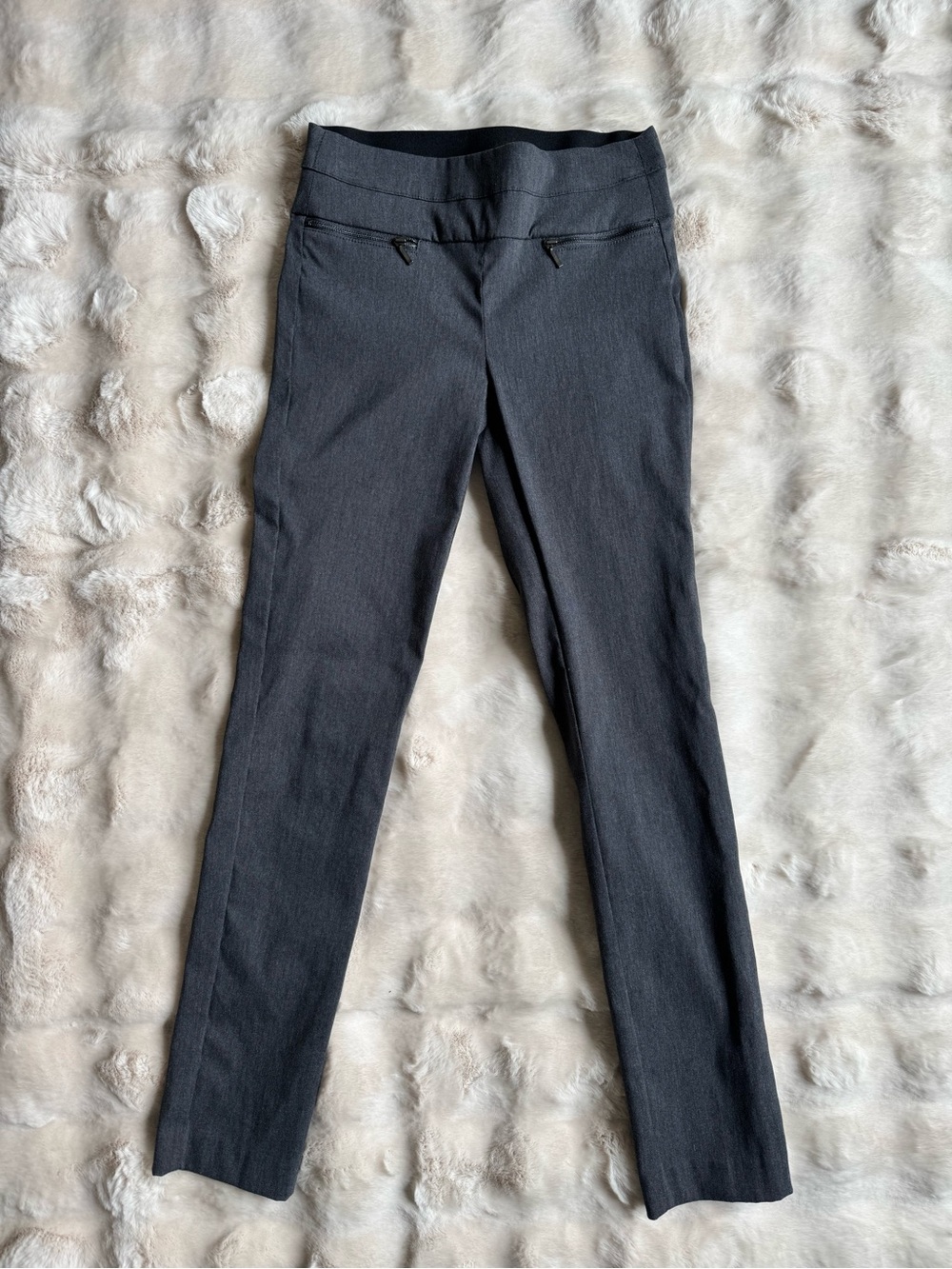 Candie's Slim Ponte Pants in Charcoal Gray